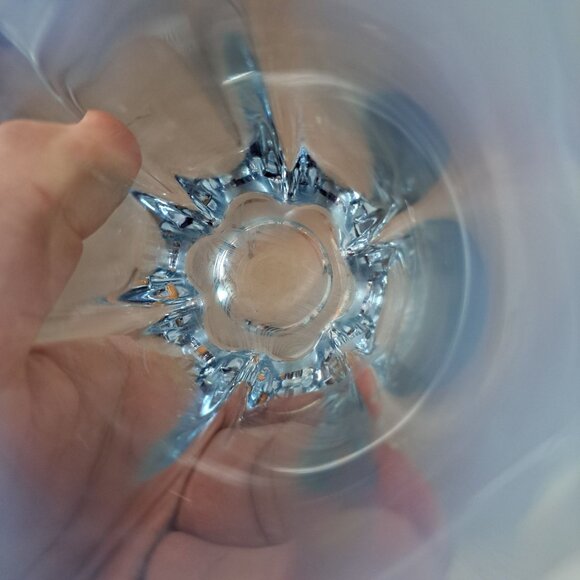 Duncan Miller Glass Canterbury Opalescent Blue Ruffled Rim Vase - Picture 8 of 14